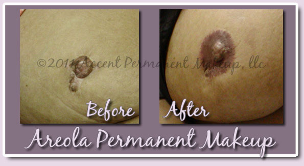 Areola simulated with Permanent Makeup